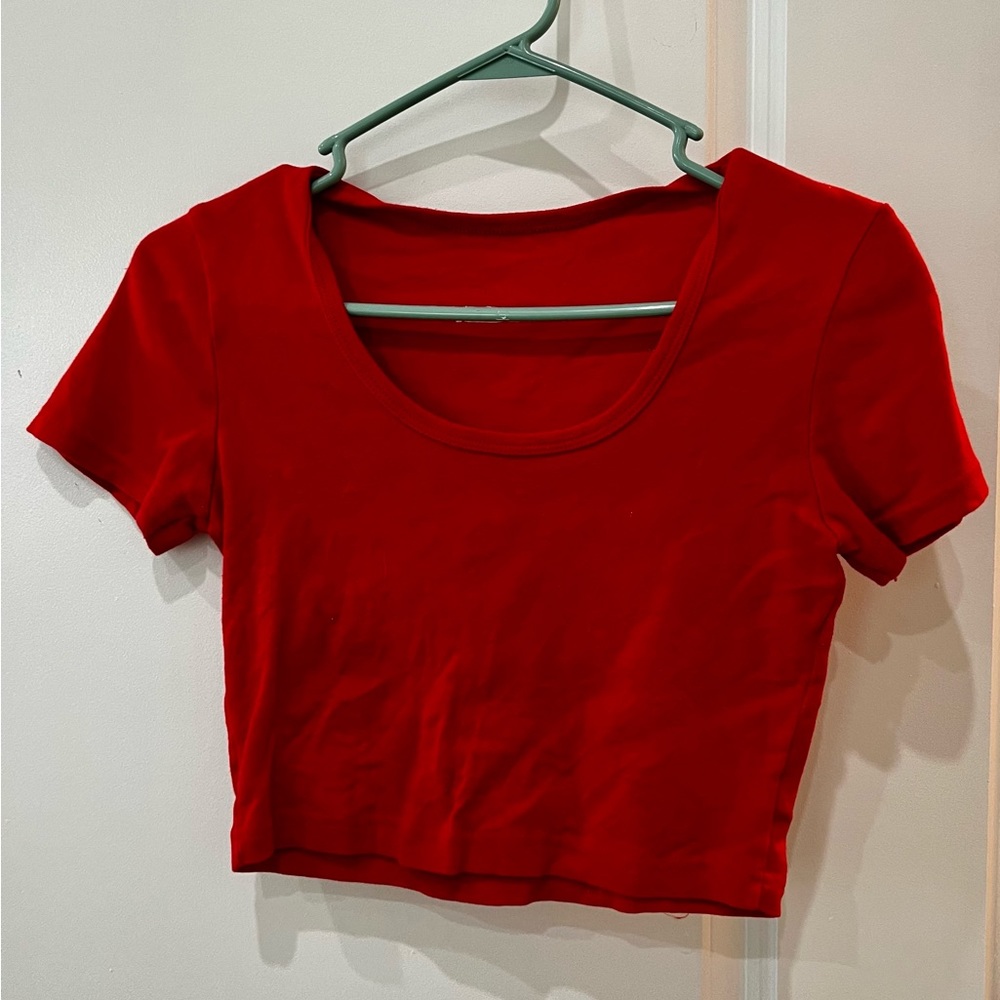American Apparel, medium, red, crop top